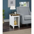 thumbnail image 1 of Convenience Concepts Edison End Table with Charging Station and Shelf, Driftwood/White, 1 of 6