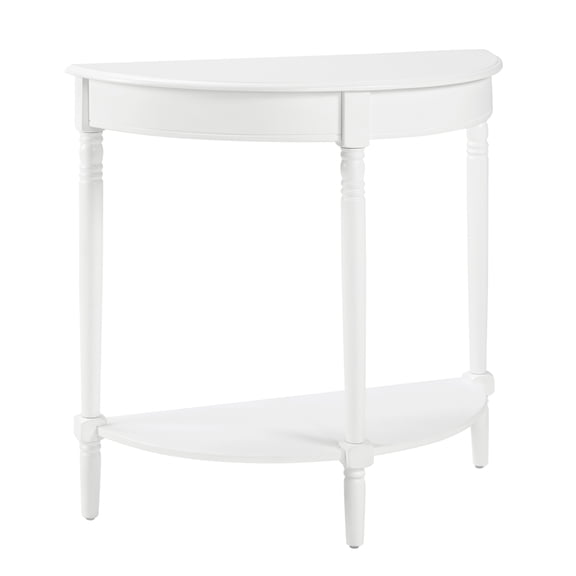 Convenience Concepts French Country Entryway Table in White Wood Finish