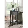 thumbnail image 1 of Convenience Concepts French Country Khloe 1 Drawer Accent Table with Shelf, Wirebrush Dark Gray, 1 of 4