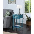 thumbnail image 1 of Convenience Concepts French Country Khloe Deluxe 1 Drawer Accent Table with Shelf, Blue, 1 of 9