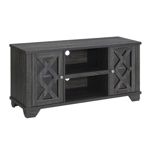 Convenience Concepts Gateway TV Stand with Storage Cabinets and Shelves, Weathered Gray