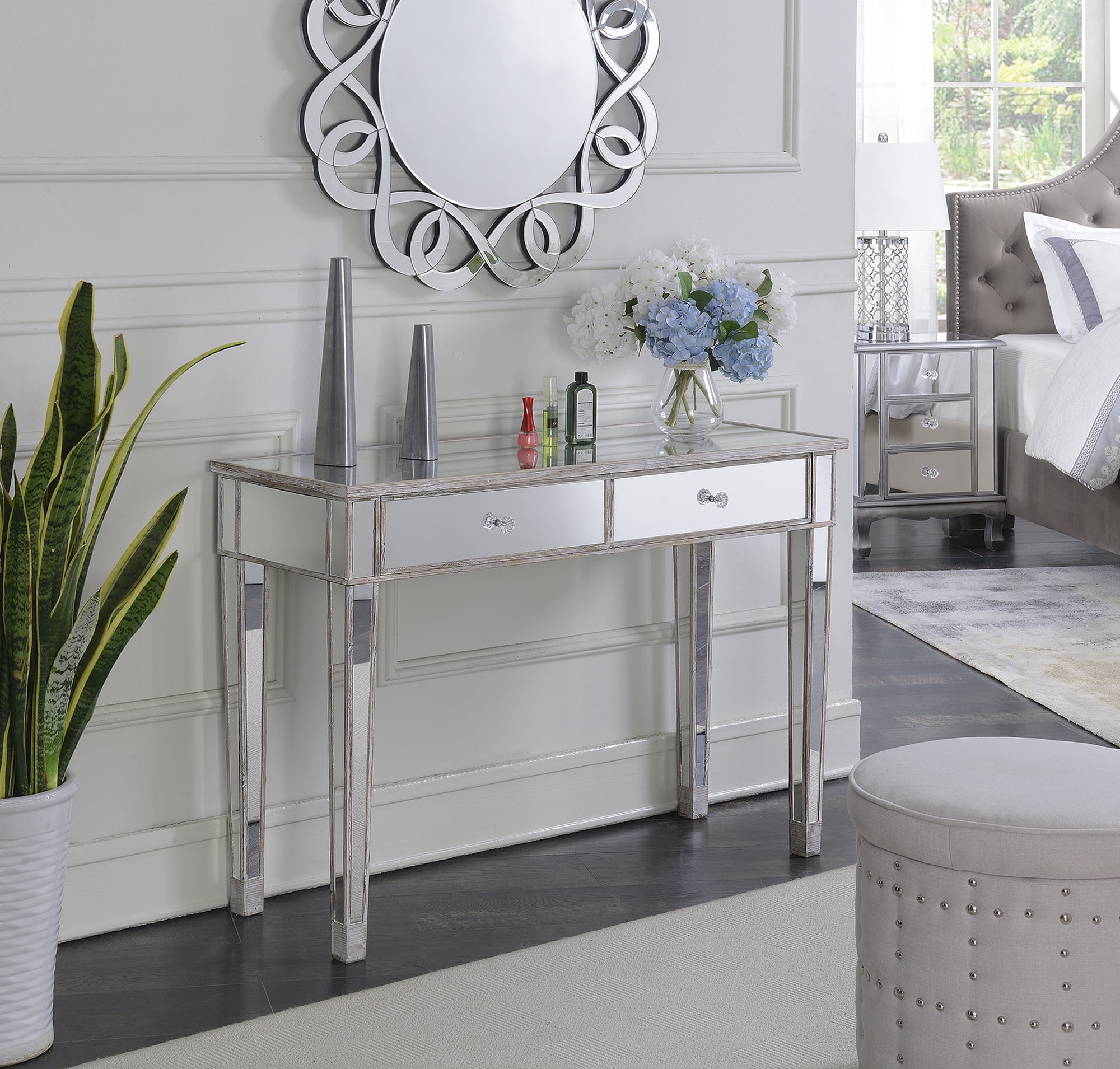 Mirrored furniture walmart discount