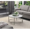 thumbnail image 1 of Convenience Concepts Gold Coast Faux Marble Round Coffee Table, 1 of 2