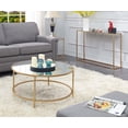 thumbnail image 1 of Convenience Concepts Gold Coast Mirrored Round Coffee Table, Mirrored Top/Gold Frame, 1 of 2