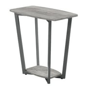 Convenience Concepts Graystone End Table with Shelf, Faux Birch/Slate Gray Frame
