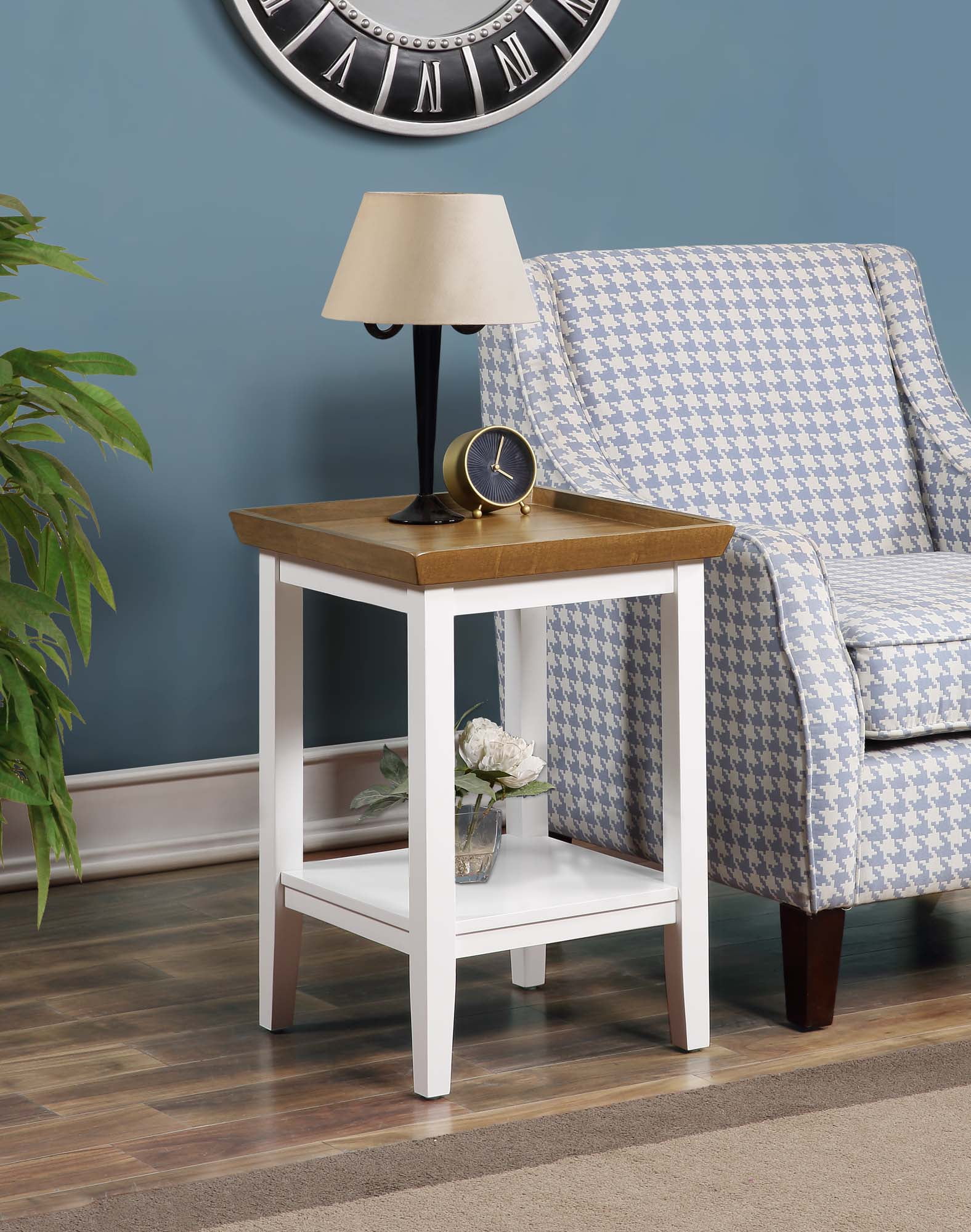 Convenience Concepts Ledgewood End Table, Driftwood/White
