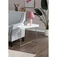thumbnail image 1 of Convenience Concepts Lunar Triangle End Table-Finish:White/Gold, 1 of 2