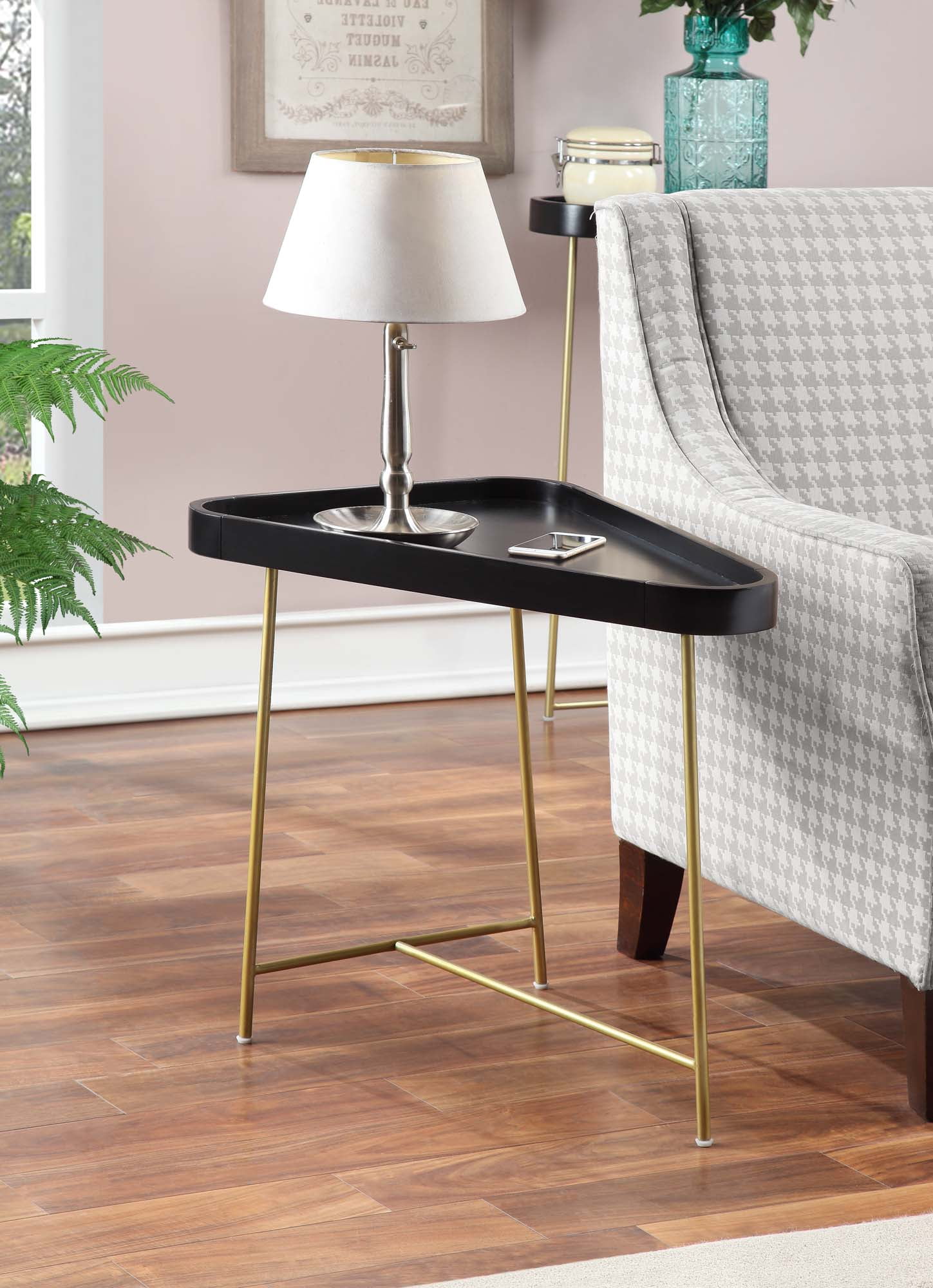 Convenience Concepts Lunar Triangle End Table, Multiple Finishes ...