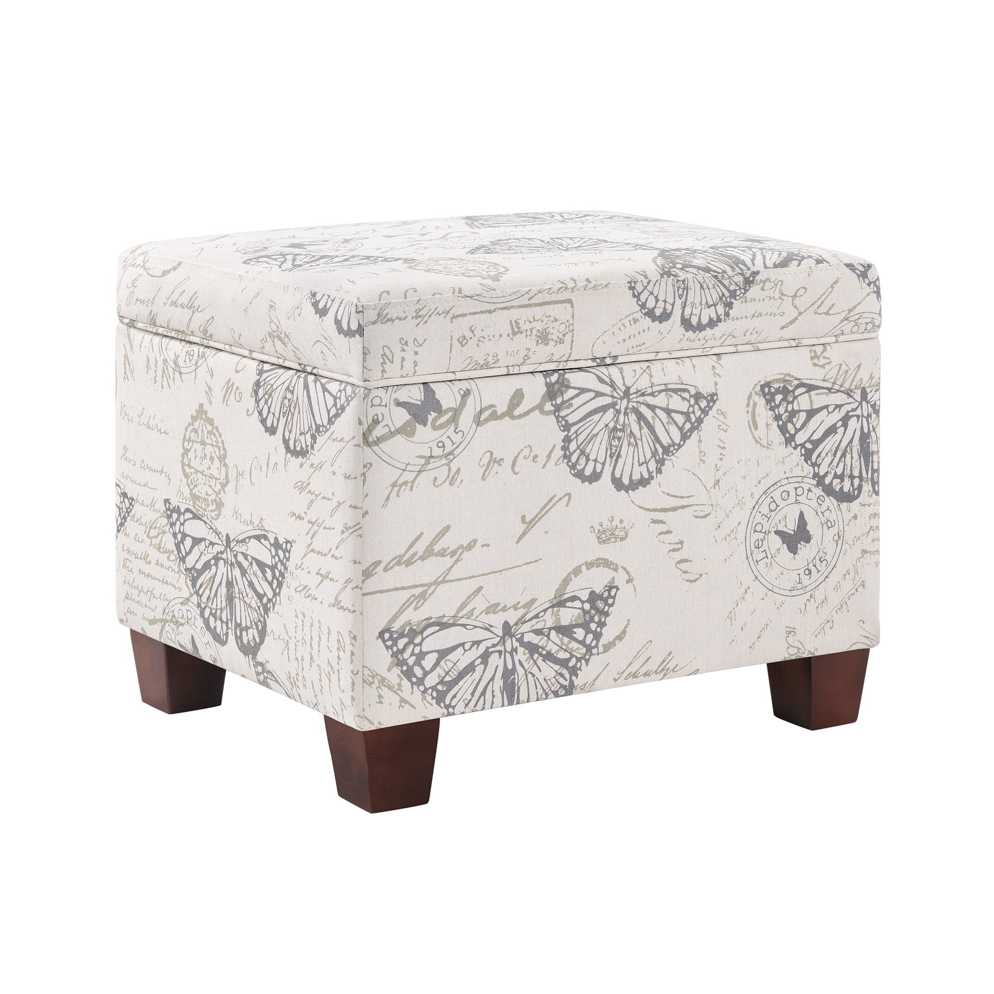 Convenience Concepts Madison Storage Ottoman, Butterfly Fabric