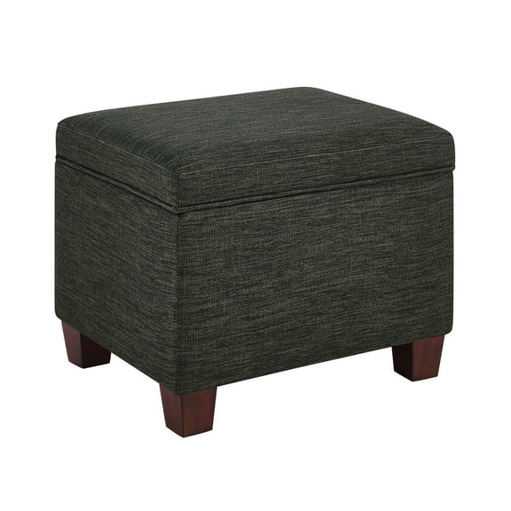 Convenience Concepts Madison Storage Ottoman, Dark Charcoal Gray Fabric