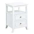 thumbnail image 1 of Convenience Concepts Melbourne 2 Drawer End Table with Shelf, White, 1 of 6