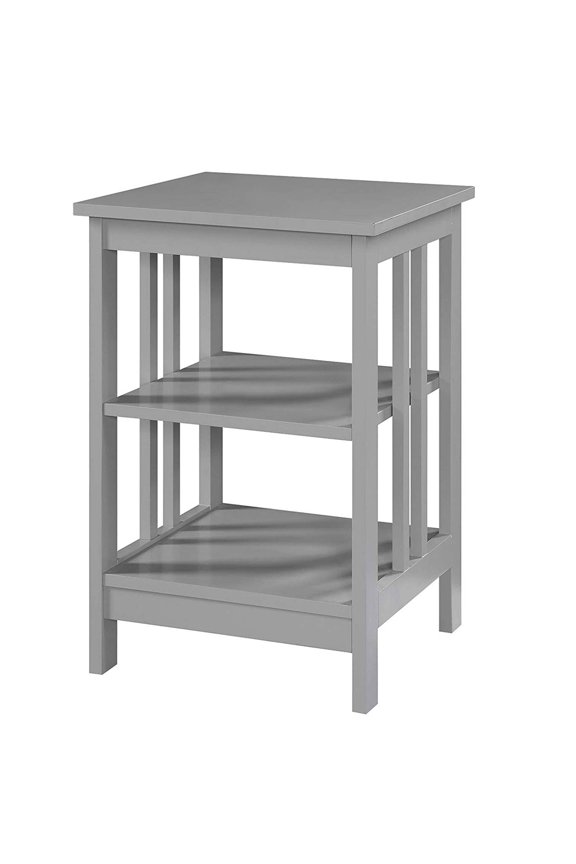 Mission 16" Square End Table in Gray Wood Finish