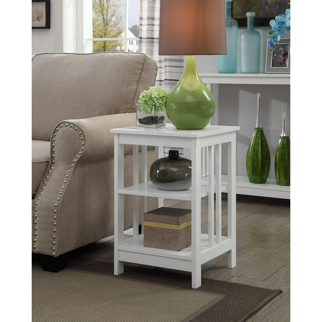 Convenience Concepts Mission End Table, White