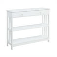 thumbnail image 1 of Convenience Concepts Mission One-Drawer Console Table in White Wood Finish, 1 of 4