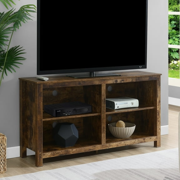 Convenience Concepts Montana Highboy TV Stand with Shelves for TVs up to 65 Inches, Barnwood