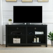 Convenience Concepts Montana Highboy TV Stand with Shelves for TVs up to 65 Inches, Black