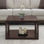 Convenience Concepts Monterey Square Coffee Table with Shelf, Espresso