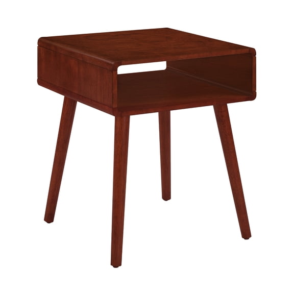 Convenience Concepts Napa End Table with Shelf, Mahogany