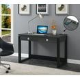 thumbnail image 1 of Convenience Concepts Newport 30.75 in. 2 Drawer Desk with Charging Station, Weathered Gray/Black, 1 of 8