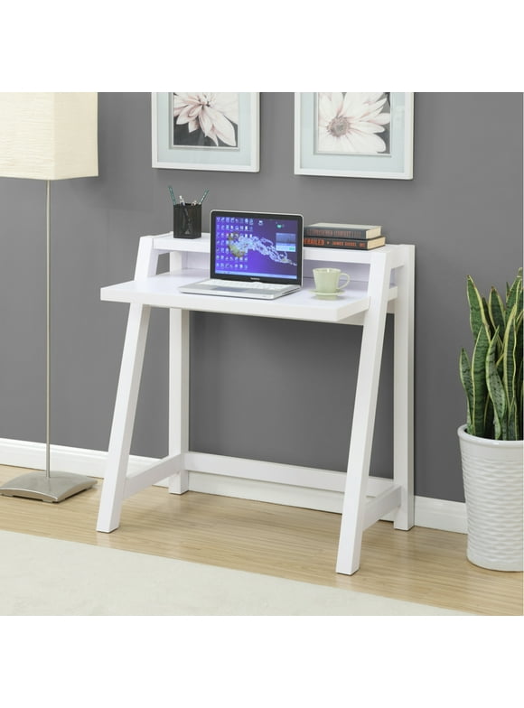 Convenience Concepts Newport 35 inches Tall Lilly 2-Tier Desk, White