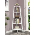thumbnail image 1 of Convenience Concepts Newport 5 Tier Wide Corner Bookcase, White, 1 of 7