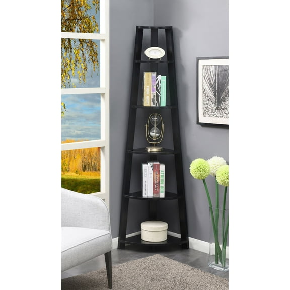 Convenience Concepts Newport 5 Tier Corner Bookcase