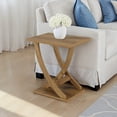thumbnail image 1 of Convenience Concepts Newport Criss-Cross Chairside End Table, Weathered Brown, 1 of 9