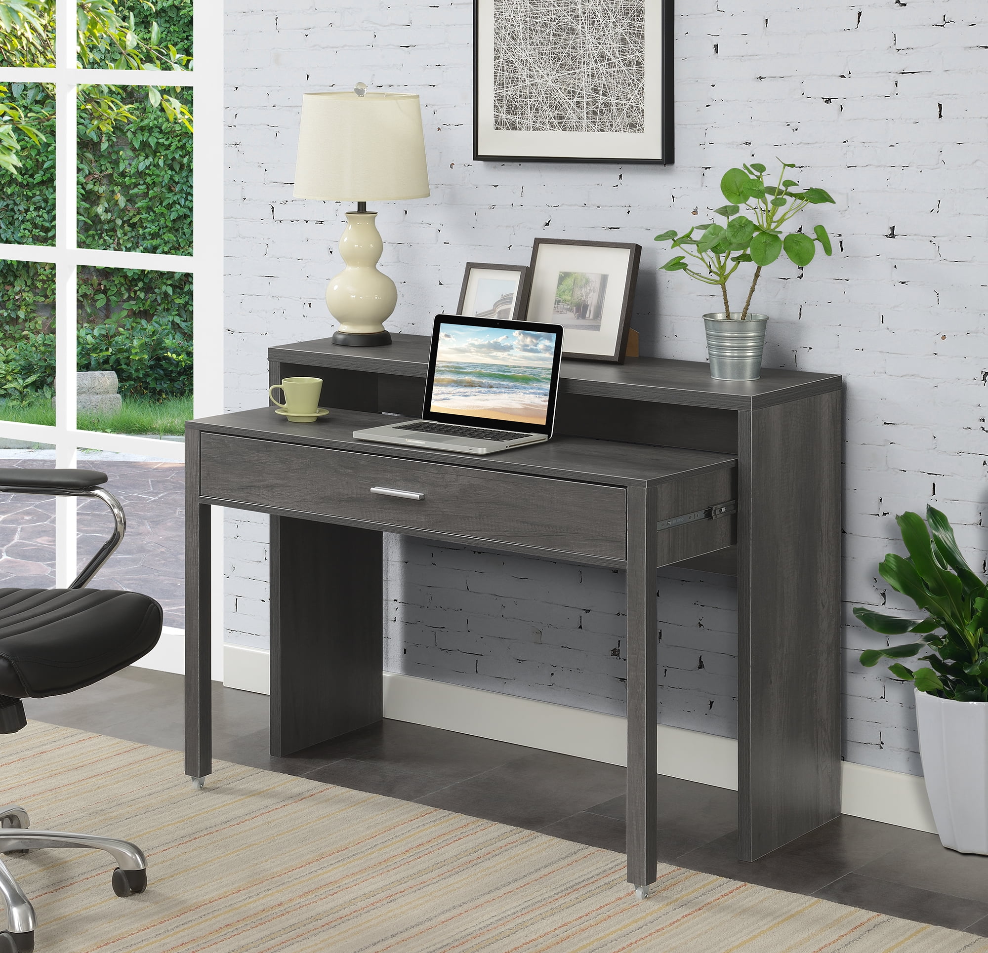 Convenience concepts newport desk outlet with drawer