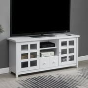 Convenience Concepts Newport Park Lane 1 Drawer TV Stand w/ Cabinets for TVs up to 65", White