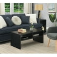 thumbnail image 1 of Convenience Concepts Northfield Admiral Deluxe Coffee Table with Shelves, Black, 1 of 3