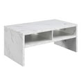 thumbnail image 1 of Convenience Concepts Northfield Admiral Deluxe Coffee Table with Shelves, White Faux Marble, 1 of 7