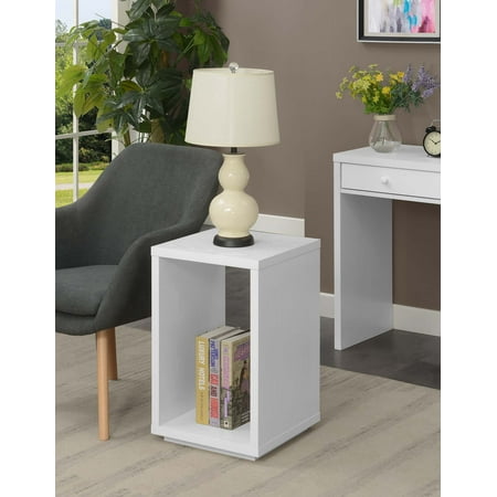 Convenience Concepts Northfield Admiral End Table with Shelf, White
