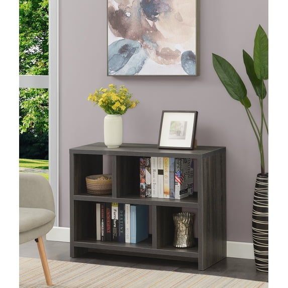 Convenience Concepts Northfield Console 3 Tier Bookcase, Weathered Gray