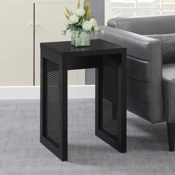 Convenience Concepts Northfield Weave End Table, Black