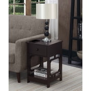 Convenience Concepts Omega 1 Drawer End Table, Espresso