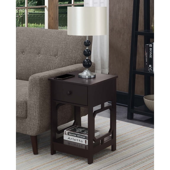 Convenience Concepts Omega 1 Drawer End Table, Espresso