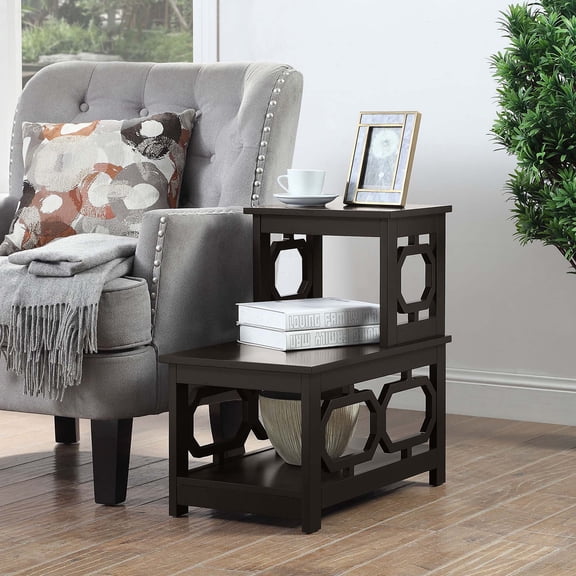 Convenience Concepts Omega 2 Step Chairside End Table, Multiple Finishes