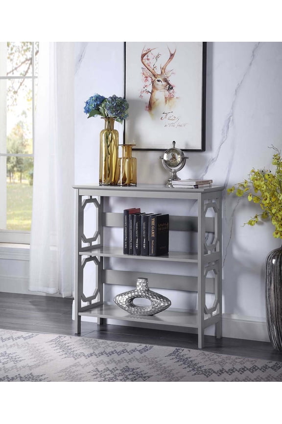Omega 3 Tier Bookcase, Gray
