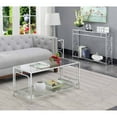 thumbnail image 1 of Convenience Concepts Omega Chrome Coffee Table with Shelf, Glass/Chrome, 1 of 2
