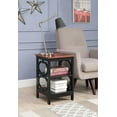 thumbnail image 1 of Convenience Concepts Omega End Table with Shelf, Cherry Top/Black, 1 of 8
