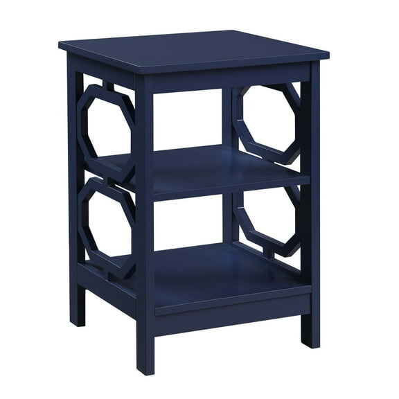 Convenience Concepts Omega End Table with Shelf, Cobalt Blue