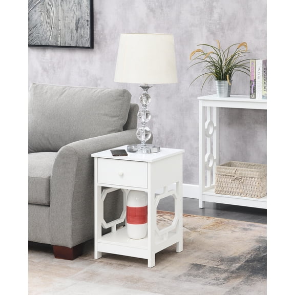 Convenience Concepts Omega 1 Drawer End Table, Multiple Finishes