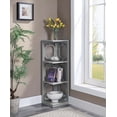 thumbnail image 1 of Convenience Concepts Omega 3-Tier Corner Bookcase, Gray, 1 of 6