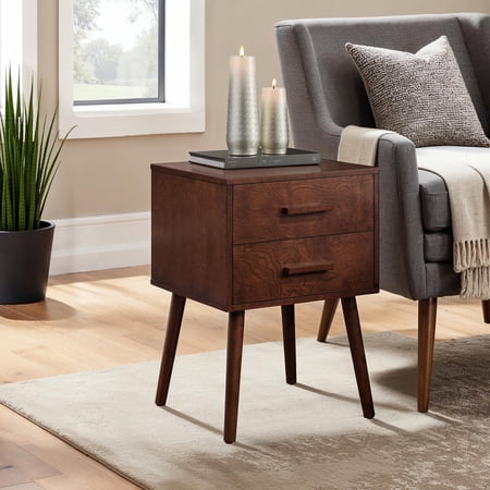 Convenience Concepts Oslo 2 Drawer End Table, Espresso