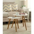thumbnail image 1 of Convenience Concepts Oslo Nesting End Tables, White/Natural, 1 of 2