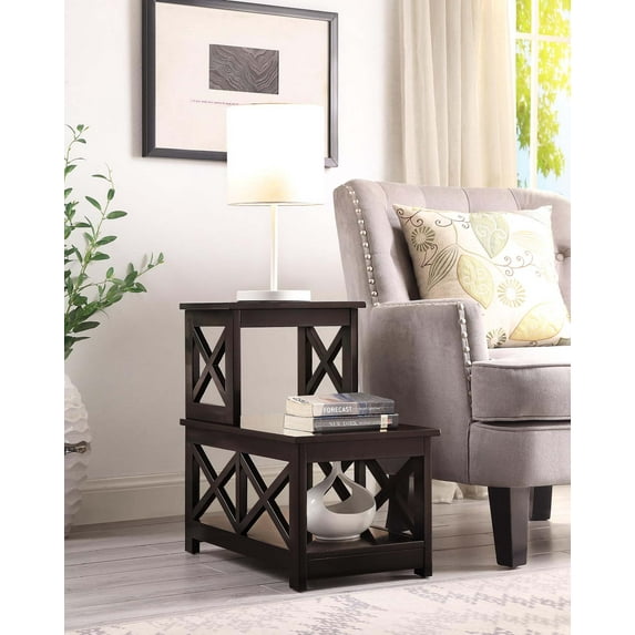 Convenience Concepts Oxford 2 Step Chairside End Table, Multiple Finishes