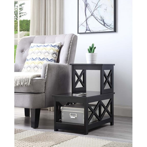 Convenience Concepts Oxford 2 Step Chairside End Table, Multiple Finishes