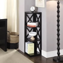 Convenience Concepts Oxford 3 Tier Corner Bookcase, Black