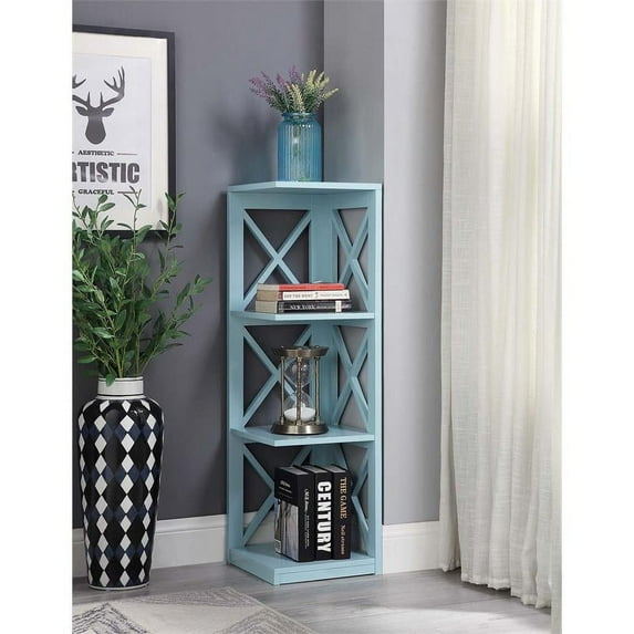 Convenience Concepts Oxford 3 Tier Corner Bookcase, Multiple Finishes