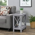 thumbnail image 1 of Convenience Concepts Oxford Chairside End Table with Shelf in Gray Wood Finish, 1 of 4